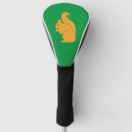 Elegant eekhoornmonogram gepersonaliseerd golfheadcover (Voorkant)
