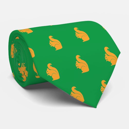 Elegant eekhoornmonogram gepersonaliseerd stropdas (Opgerold)