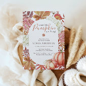 Elegant een beetje pompoen herfst bladeren Baby sh Kaart