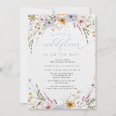 Elegant een beetje wilde bloem Baby shower Kaart (Voorkant)