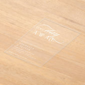 Elegant een dag weg bruiloft repetitie diner acryl uitnodigingen (Laagn)