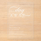 Elegant een dag weg bruiloft repetitie diner acryl uitnodigingen (Voorkant)