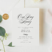 Elegant een dag weg bruiloft repetitie diner kaart