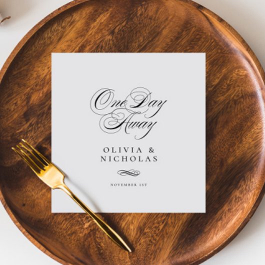 Elegant een dag weg bruiloft repetitie diner servet