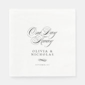 Elegant een dag weg bruiloft repetitie diner servet (Voorkant)