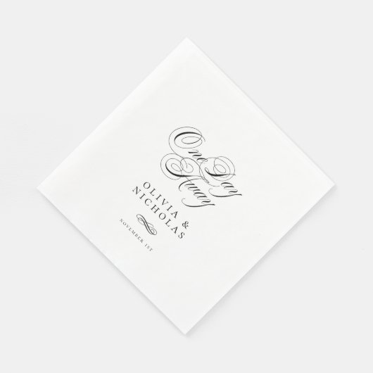 Elegant een dag weg bruiloft repetitie diner servet (Hoek)