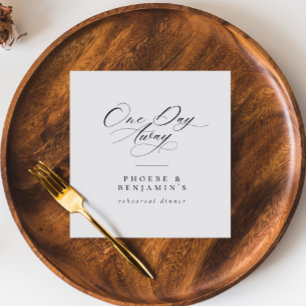 Elegant een dag weg repetitie diner gepersonalisee servet