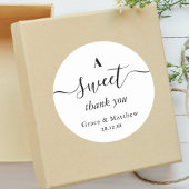 Elegant: een fijn dank je voor je huwelijk ronde sticker