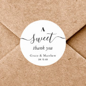 Elegant: een fijn dank je voor je huwelijk ronde sticker