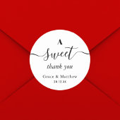 Elegant: een fijn dank je voor je huwelijk ronde sticker