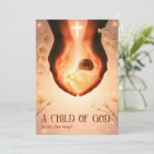 Elegant Een kind van God Christelijk Baby shower Kaart (Staand voorkant)