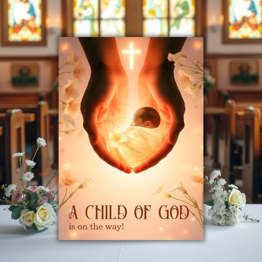 Elegant Een kind van God Christelijk Baby shower Kaart