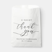 Elegant Een Lief Dank u Trouwscript Bedankzakje (Voorkant)