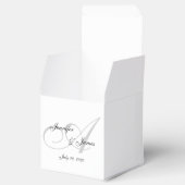 Elegant Een Monogram Bruiloft Favor Dozen Bedankdoosjes (Geopend)