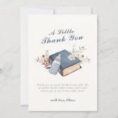 Elegant een nieuw Chapter Book Bottle Baby shower Bedankkaart (Voorkant)