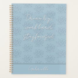 Elegant Eend Ei Blauw Bloemen Lotus Dream Big Planner