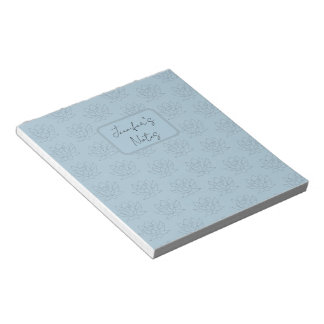 Elegant Eend Ei Blauw Eenvoudige Bloemlotus Notitieblok