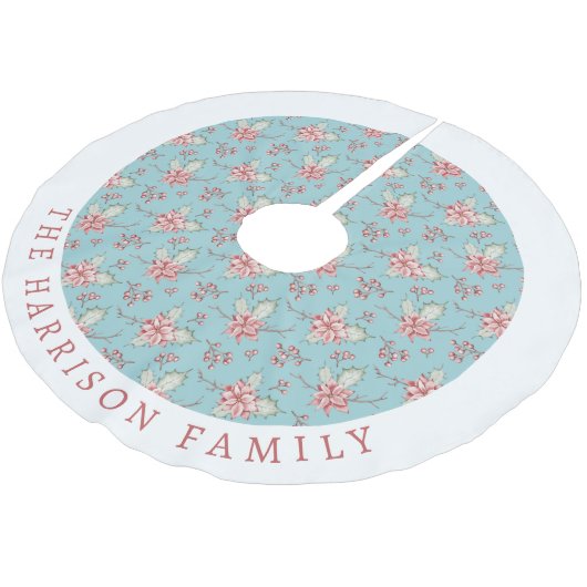 Elegant Eend Ei Blauw Holly Kerstmis Kerstboom Rok (Gekanteld)