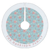 Elegant Eend Ei Blauw Holly Kerstmis Kerstboom Rok (Voorkant)