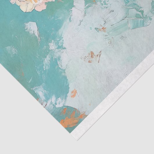 Elegant Eend in Bloemen Pet Decoupage Tissuepapier (Detail)