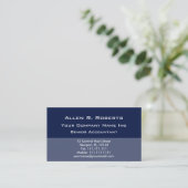 Elegant eenvoud Corporate Blue Clean Lines Visitekaartje (Staand voorkant)