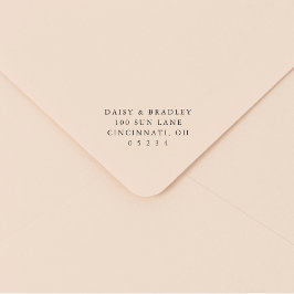 Elegant Eenvoudig Aangepast Huwelijk Retouradres Zelfinktende Stempel