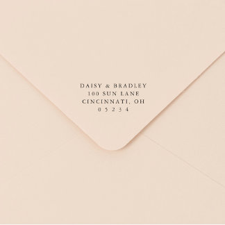 Elegant Eenvoudig Aangepast Huwelijk Retouradres Zelfinktende Stempel