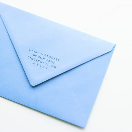 Elegant Eenvoudig Aangepast Huwelijk Retouradres Zelfinktende Stempel