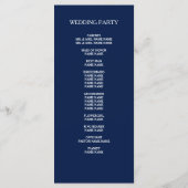 Elegant eenvoudig aangepast huwelijksprogramma programmakaart (Achterkant)