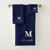 Elegant Eenvoudig Aangepast Monogram Bad Handdoek (Insitu)