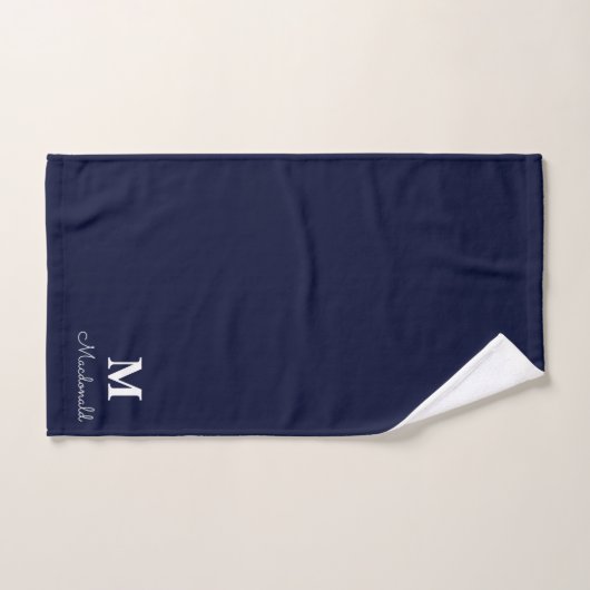 Elegant Eenvoudig Aangepast Monogram Bad Handdoek (Handdoek)