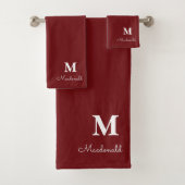Elegant Eenvoudig Aangepast Monogram Bad Handdoek (Insitu)
