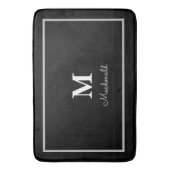 Elegant Eenvoudig Aangepast Monogram Badmat (Voorkant Verticaal)