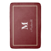 Elegant Eenvoudig Aangepast Monogram Badmat (Voorkant Verticaal)