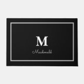 Elegant Eenvoudig Aangepast Monogram Deurmat (Voorkant)