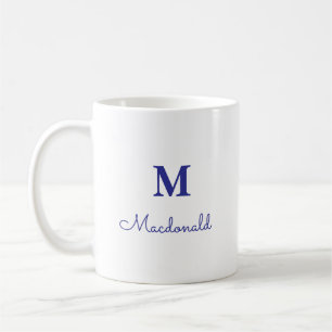 Elegant Eenvoudig Aangepast Monogram Koffiemok
