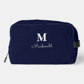 Elegant Eenvoudig Aangepast Monogram Toilettasje (Achterkant)