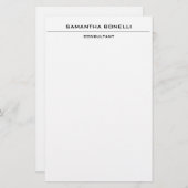 Elegant Eenvoudig Aantrekkelijk Minimalistisch Briefpapier (Voorkant / Achterkant)