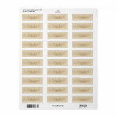 Elegant eenvoudig afbeelding, Faux Gold Bruske Etiket (Full Sheet)