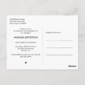 Elegant eenvoudig afstudeerder foto afstuderen briefkaart (Achterkant)