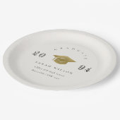 Elegant, eenvoudig Afstuderen Gold Foil met minima Papieren Bordje (Gekanteld)