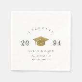 Elegant, eenvoudig Afstuderen Gold Foil met minima Servet (Voorkant)