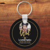 Elegant eenvoudig Afstuderen goud Pet Bedankt Scri Sleutelhanger (Voorkant)