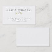 Elegant eenvoudig artistiek Visitekaartje (Voorkant / Achterkant)