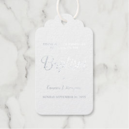 Elegant eenvoudig Baby-doopschrift Cadeaulabels