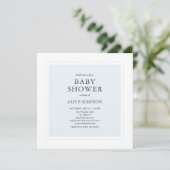 Elegant eenvoudig Baby shower Kaart (Staand voorkant)