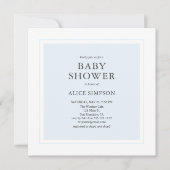 Elegant eenvoudig Baby shower Kaart (Voorkant)