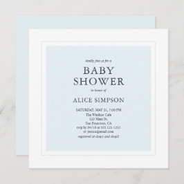Elegant eenvoudig Baby shower Kaart