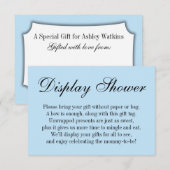 Elegant, eenvoudig Baby shower zonder omloop, baby Informatiekaartje (Voorkant / Achterkant)