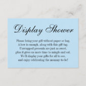 Elegant, eenvoudig Baby shower zonder omloop, baby Informatiekaartje (Voorkant)